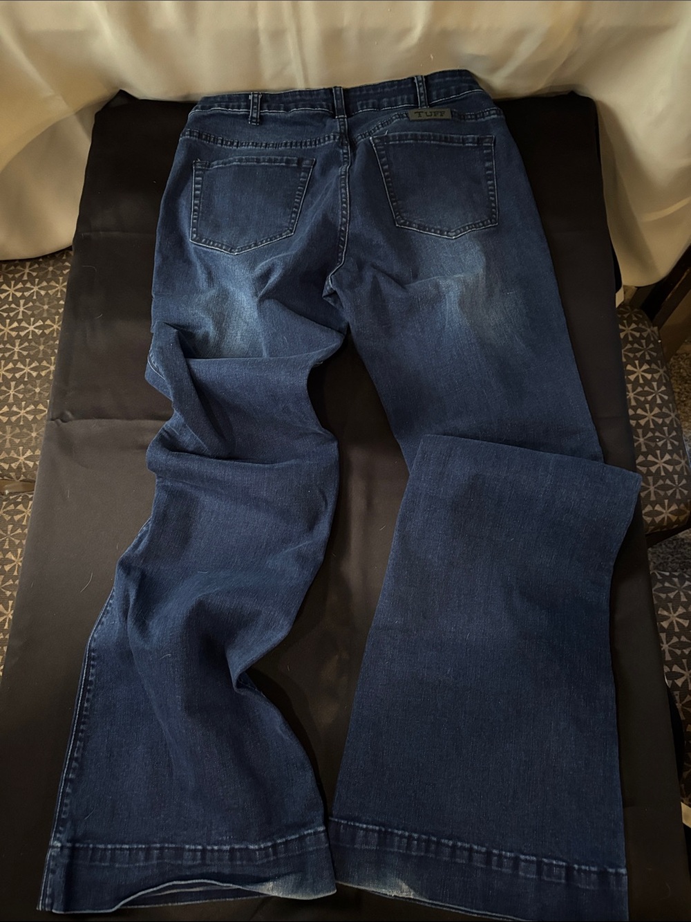 Cowgirl Tuff Western high wasted Stretch Trouser Blue Wide Leg Jeans